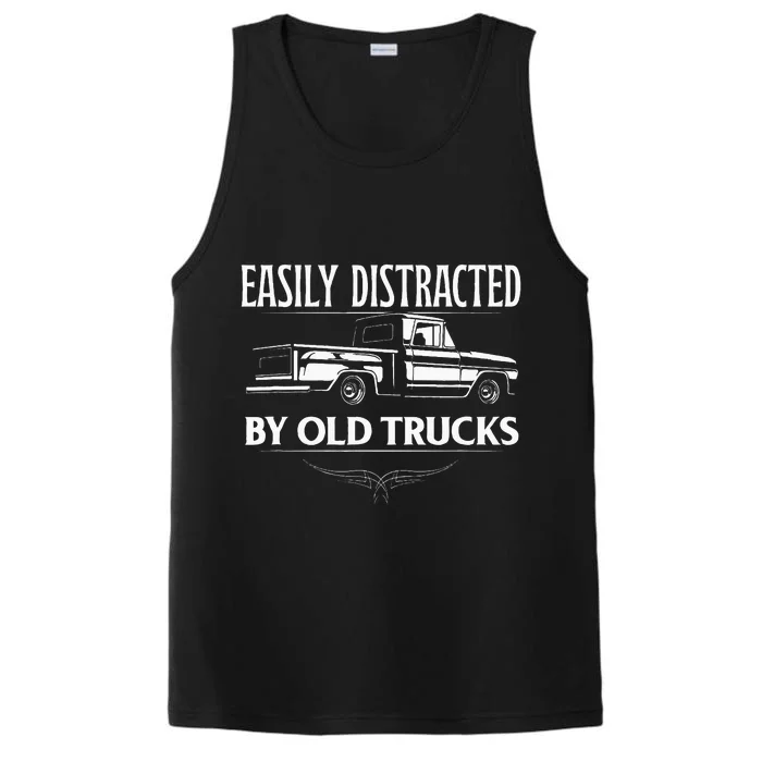 Easily Distracted By Old Pick Up Trucks Performance Tank