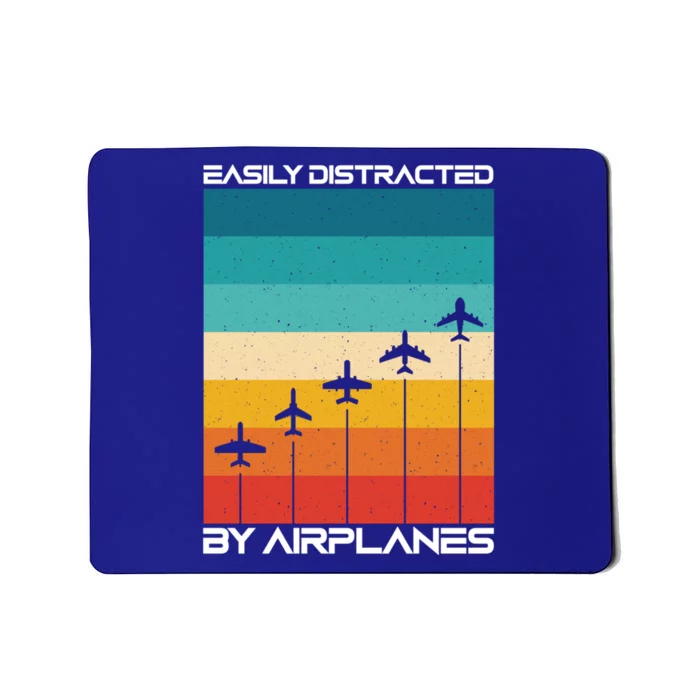 Easily Distracted By Planes Aircraft Pilot Planes Gift Mousepad