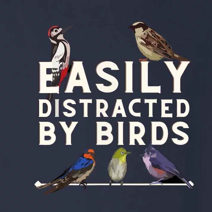 Easily Distracted By Birds Funny Bird Lover & Birdwatching Toddler Long Sleeve Shirt