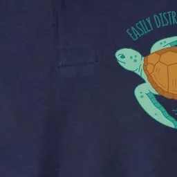 Easily Distracted By Turtles Softstyle Adult Sport Polo