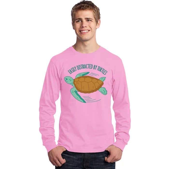 Easily Distracted By Turtles Long Sleeve Shirt