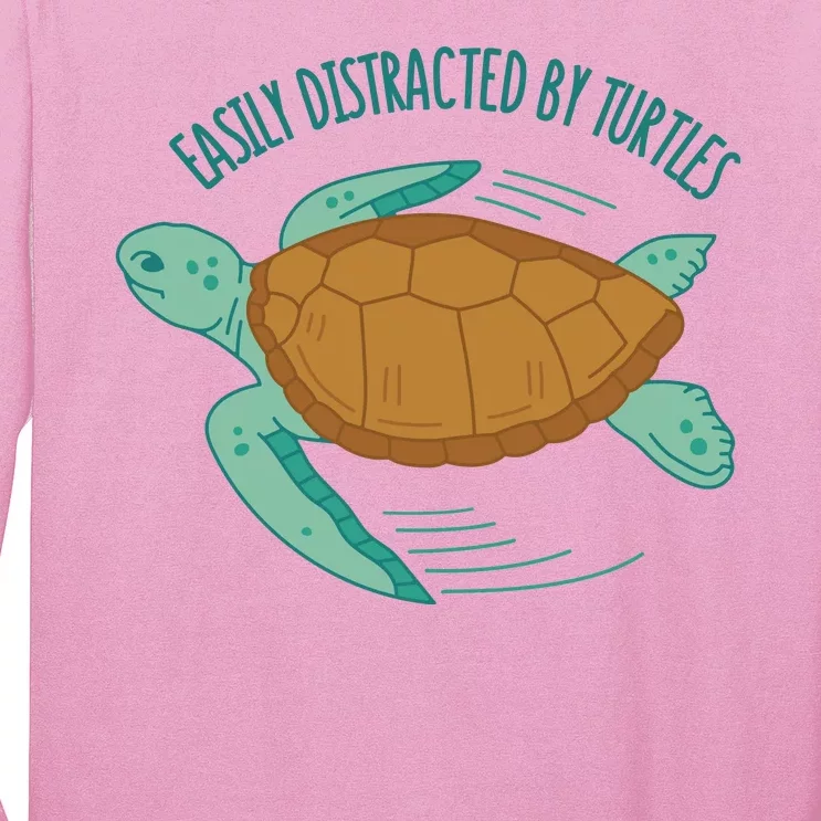 Easily Distracted By Turtles Long Sleeve Shirt