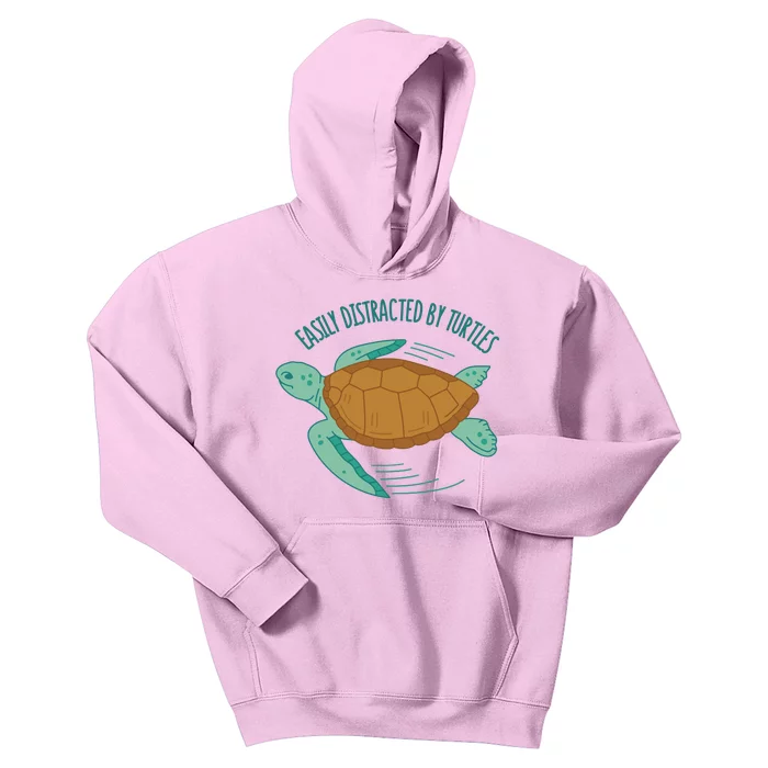 Easily Distracted By Turtles Kids Hoodie