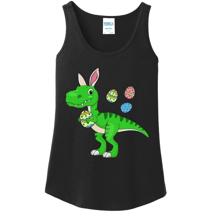 Easter Dinosaur Bunny Easter Basket Stuffers Ladies Essential Tank