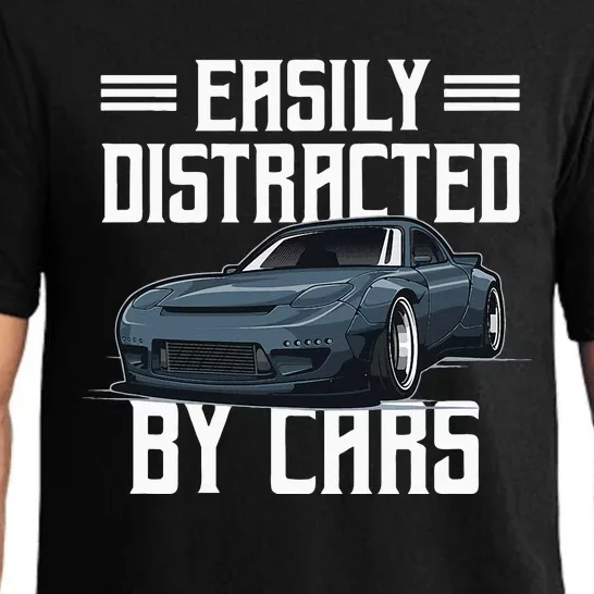 Easily Distracted By Cars Racing Cars Fans Present Pajama Set