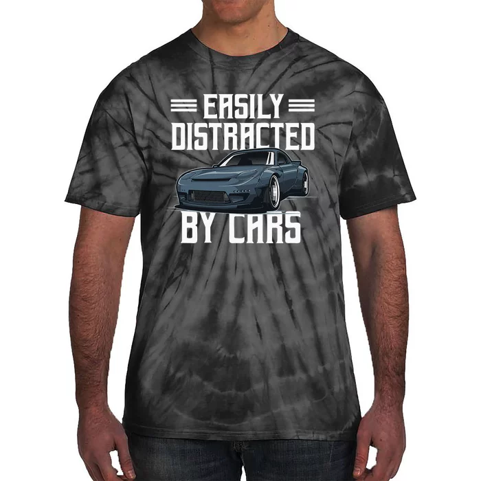 Easily Distracted By Cars Racing Cars Fans Present Tie-Dye T-Shirt