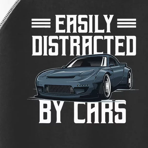 Easily Distracted By Cars Racing Cars Fans Present Toddler Fine Jersey T-Shirt