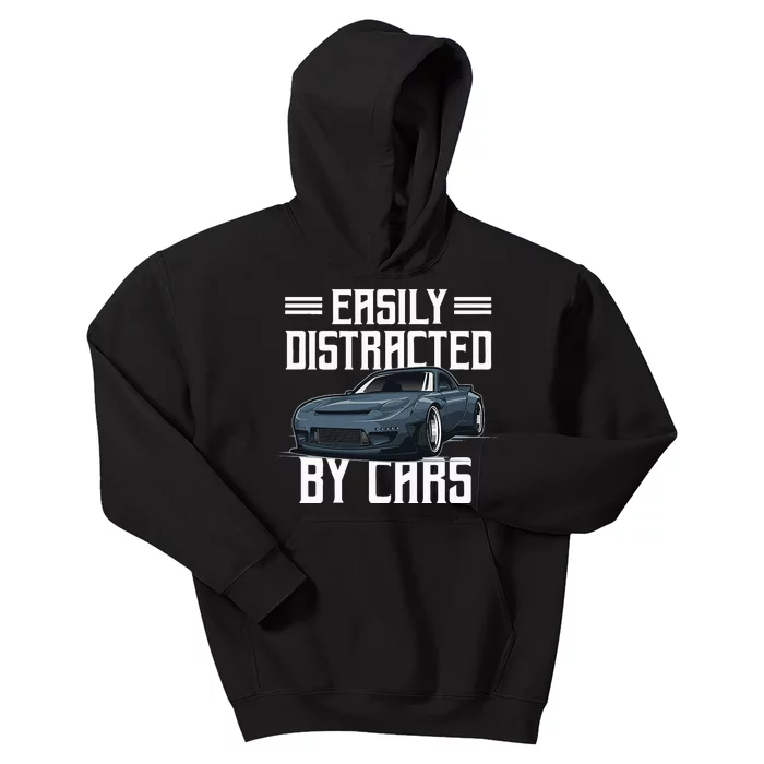 Easily Distracted By Cars Racing Cars Fans Present Kids Hoodie