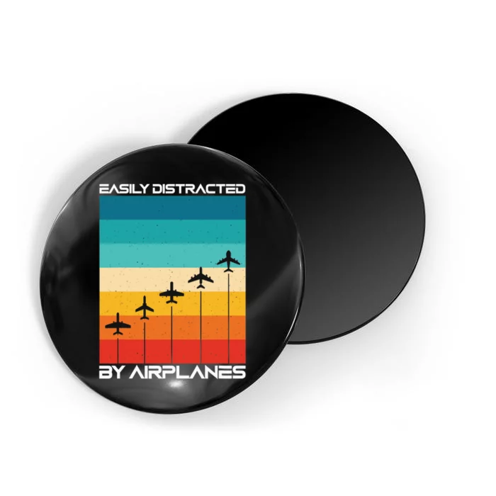 Easily Distracted By Airplanes, Airplane Pilot Aircraft Magnet