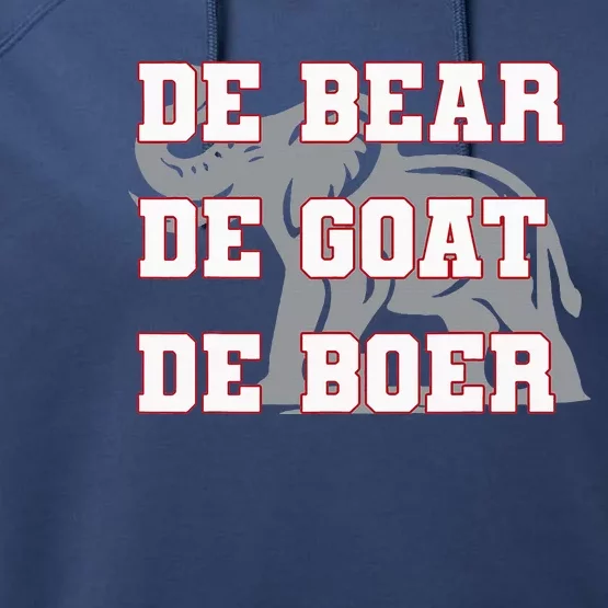 Elephant De Bear De Goat De Boer Performance Fleece Hoodie