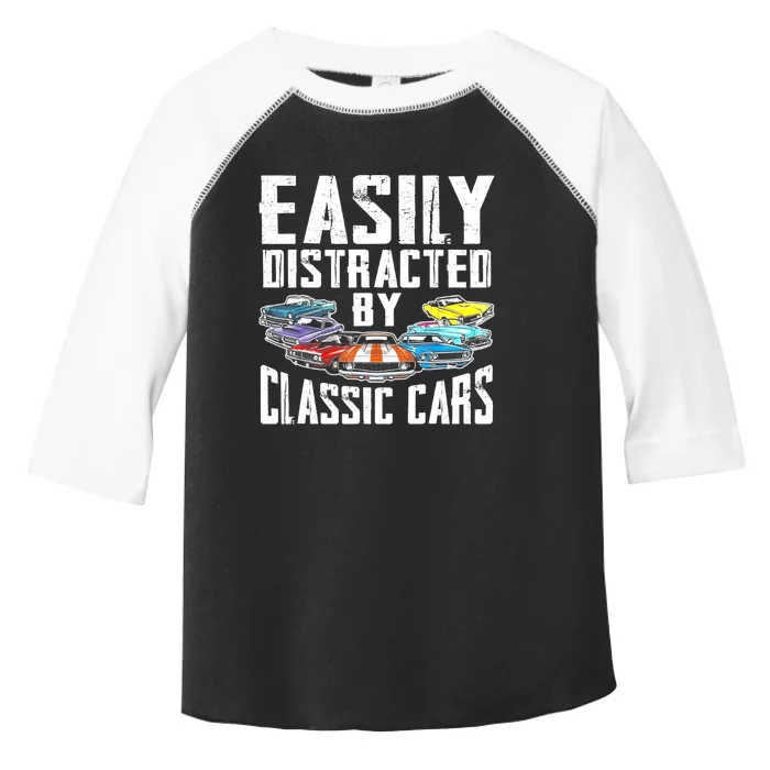 Easily Distracted By Classic Cars Toddler Fine Jersey T-Shirt