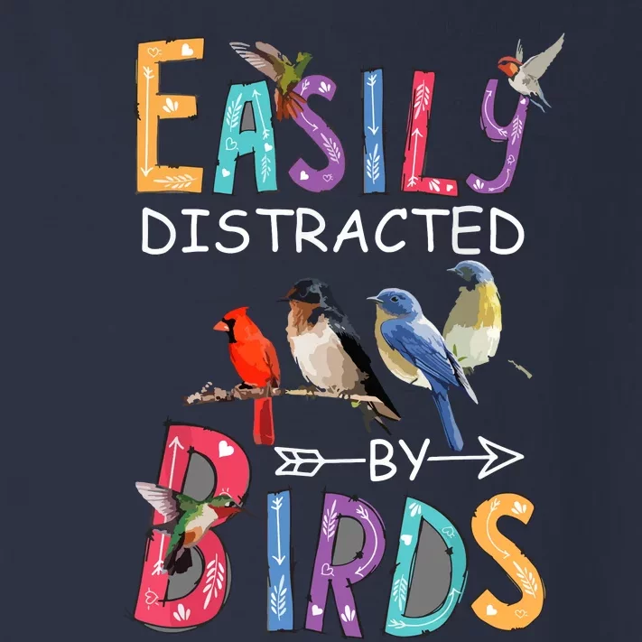 Easily Distracted By Birds Funny Bird Toddler Long Sleeve Shirt