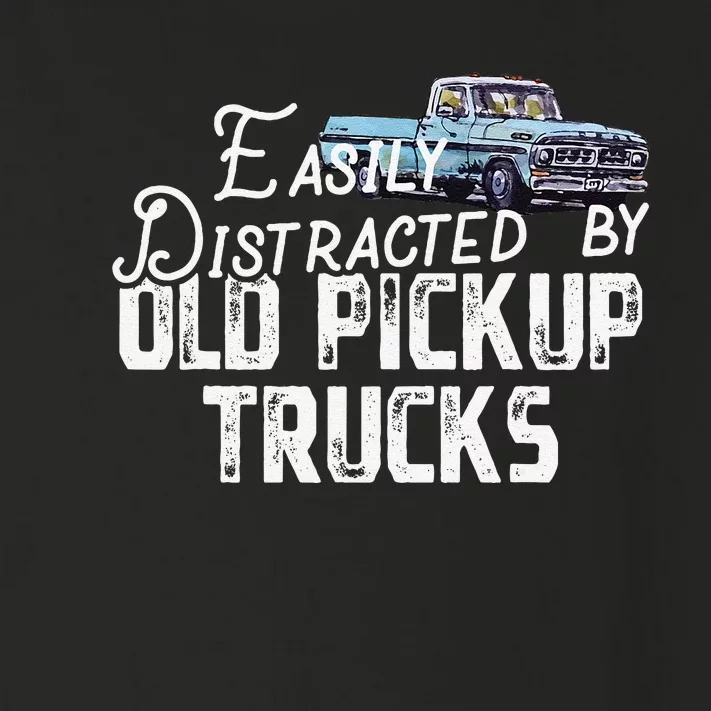 Easily Distracted By Old Pickup Trucks Cute Trucker Toddler Long Sleeve Shirt