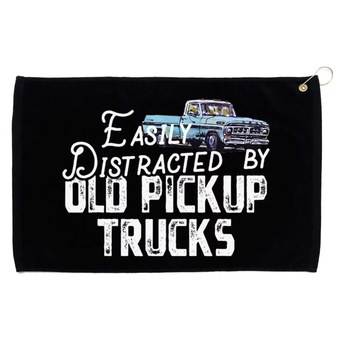 Easily Distracted By Old Pickup Trucks Cute Trucker Grommeted Golf Towel