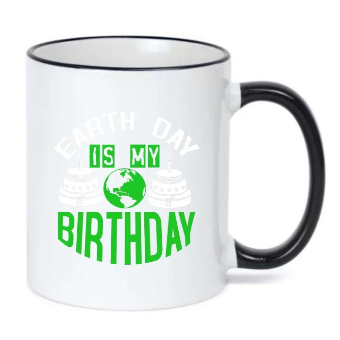 Earth Day Birthday Celebration Graphic Black Color Changing Mug