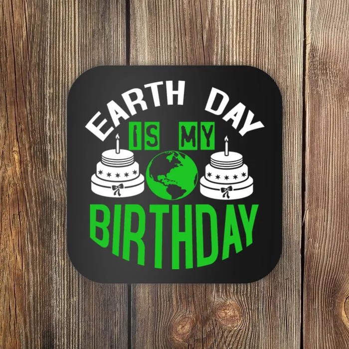 Earth Day Birthday Celebration Graphic Coaster