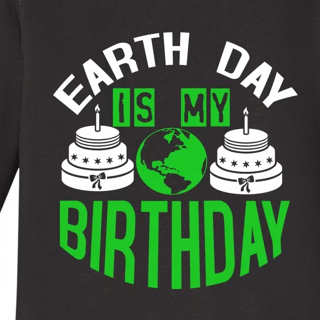 Earth Day Birthday Celebration Graphic Baby Long Sleeve Bodysuit