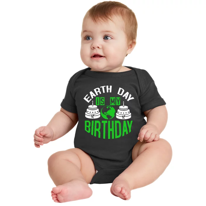 Earth Day Birthday Celebration Graphic Baby Bodysuit