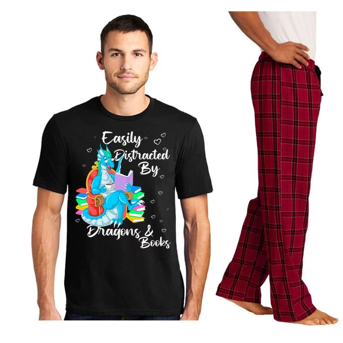 Easily Distracted By Dragons And Books Pajama Set