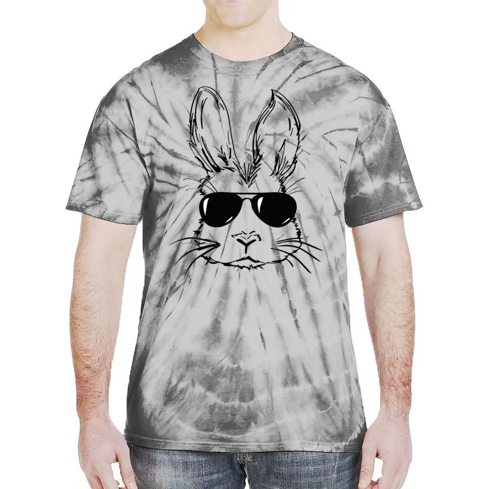 Easter Day Bunny Face With Sunglasses Easter Tie-Dye T-Shirt