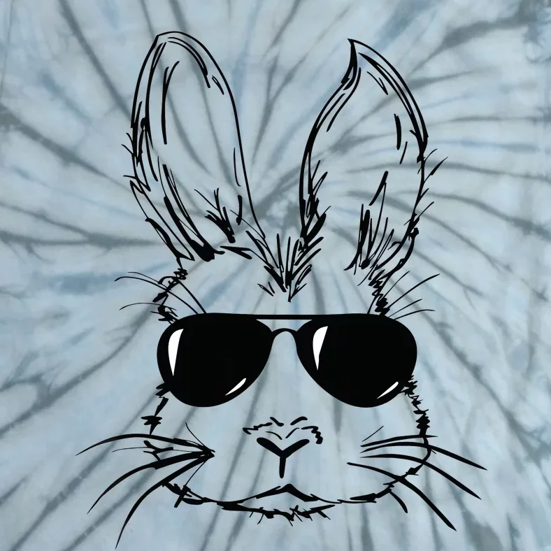 Easter Day Bunny Face With Sunglasses Easter Tie-Dye T-Shirt