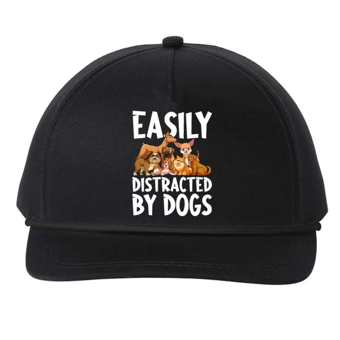 Easily Distracted By Dogs Snapback Five-Panel Rope Hat