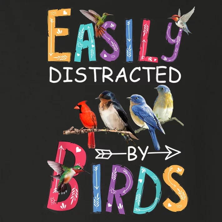 Easily Distracted By Birds Gift Funny Bird Gift Toddler Long Sleeve Shirt