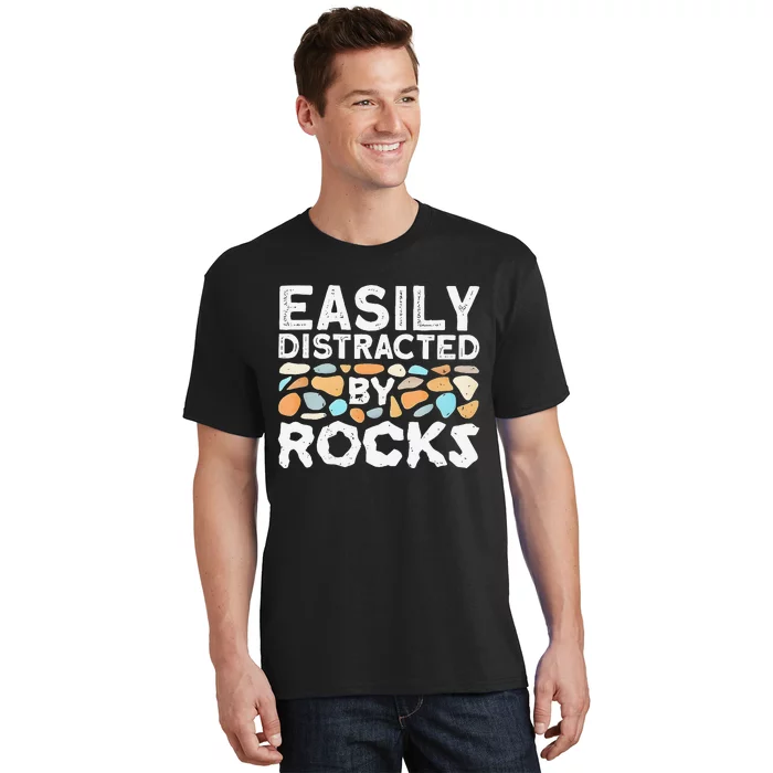 Easily Distracted By Rock Vintage Gift T-Shirt