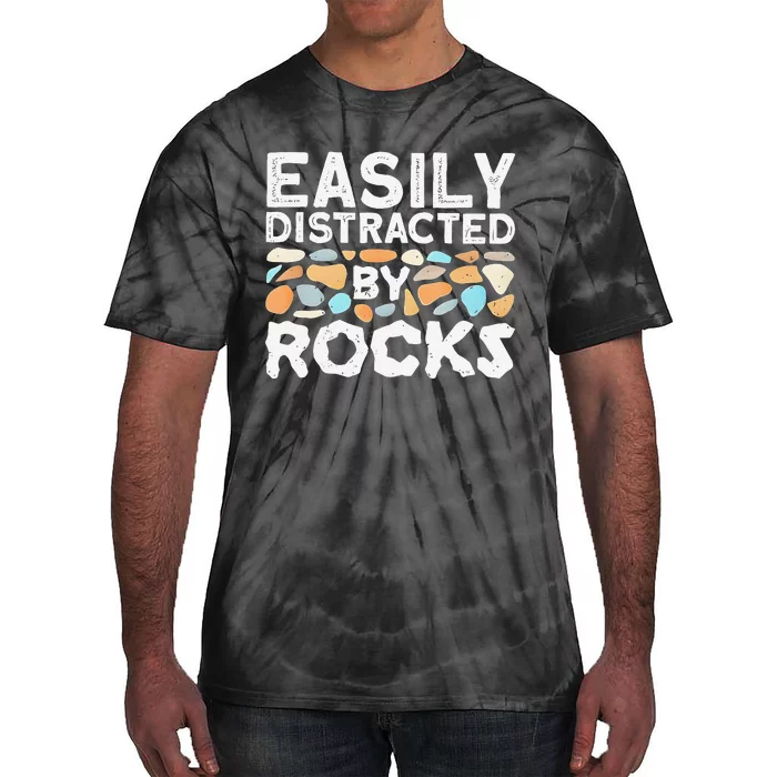 Easily Distracted By Rock Vintage Gift Tie-Dye T-Shirt