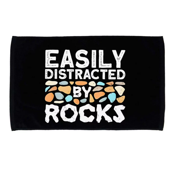 Easily Distracted By Rock Vintage Gift Microfiber Hand Towel