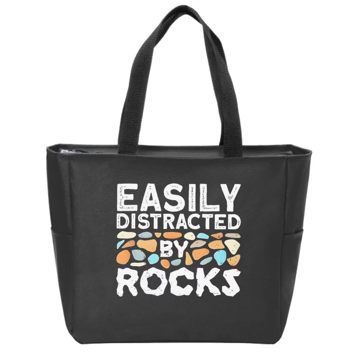 Easily Distracted By Rock Vintage Gift Zip Tote Bag