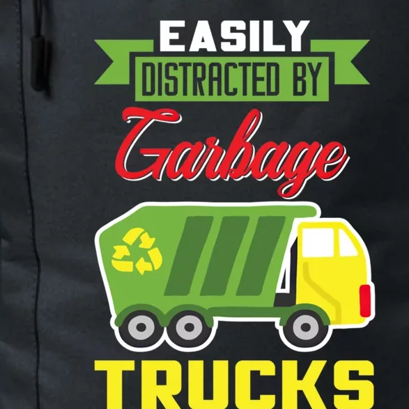 Easily Distracted By Garbage Trucks Truck Rubbish Truck Great Gift Daily Commute Backpack