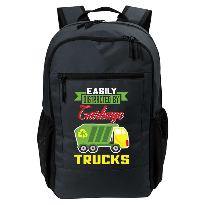 Easily Distracted By Garbage Trucks Truck Rubbish Truck Great Gift Daily Commute Backpack