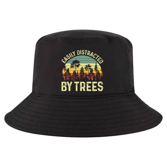 Easily Distracted By Trees Funny Tree Planting Trees Cool Comfort Performance Bucket Hat