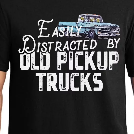 Easily Distracted By Old Pickup Trucks Pajama Set