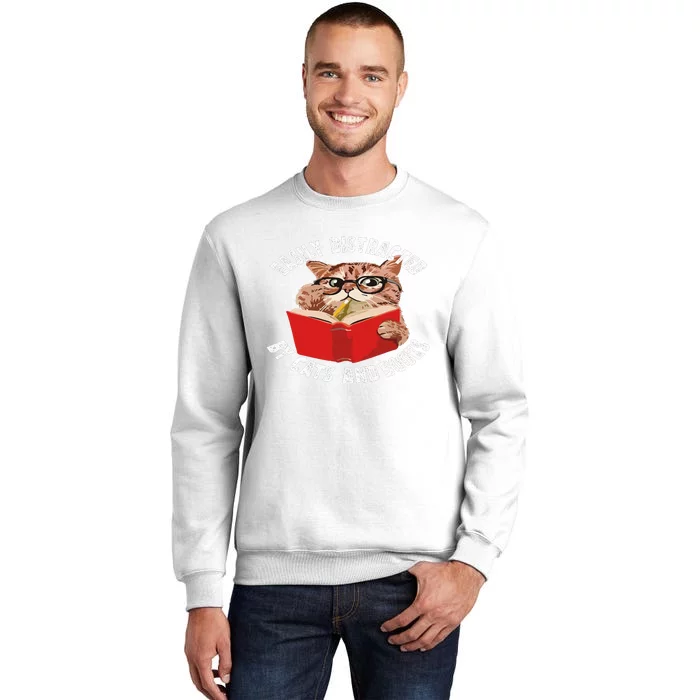 Easily Distracted by Cats and Books - Funny Cat & Book Lover Sweatshirt