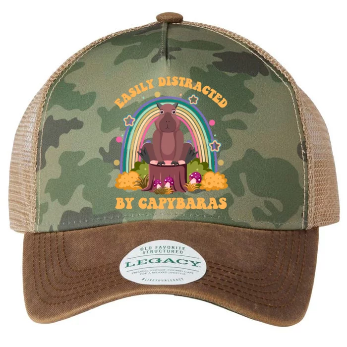 Easily Distracted By Capybaras Legacy Tie Dye Trucker Hat