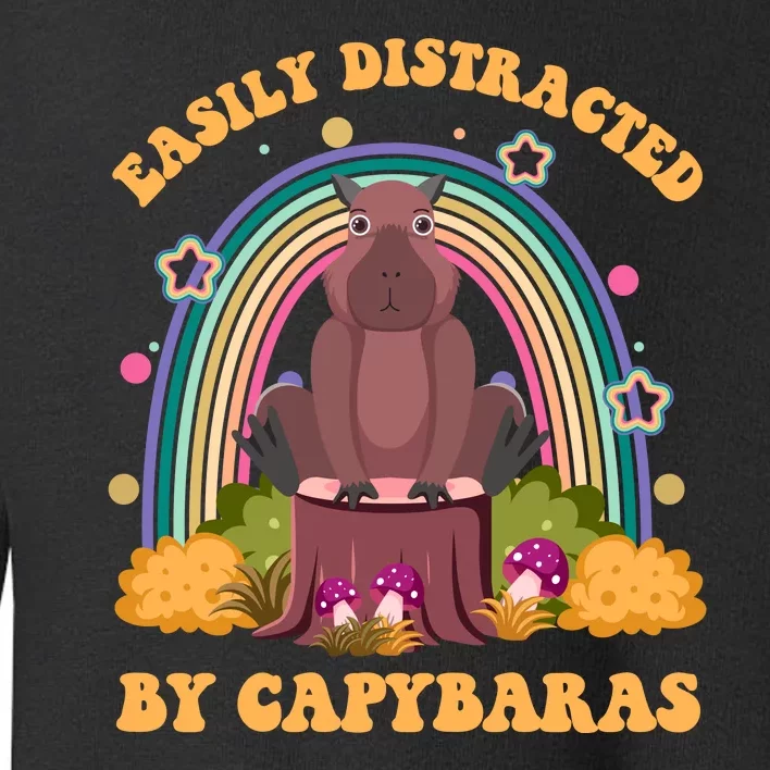 Easily Distracted By Capybaras Toddler Sweatshirt