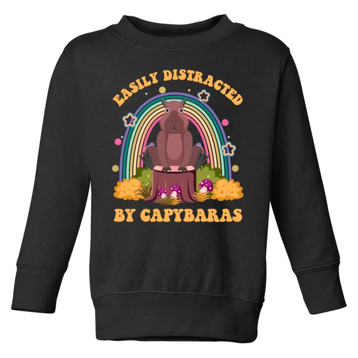 Easily Distracted By Capybaras Toddler Sweatshirt