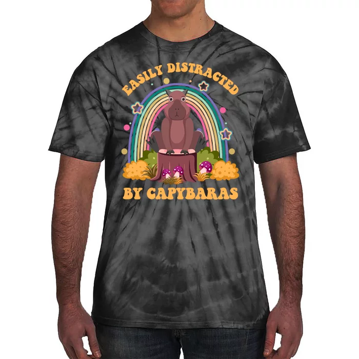 Easily Distracted By Capybaras Tie-Dye T-Shirt