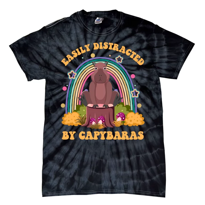 Easily Distracted By Capybaras Tie-Dye T-Shirt