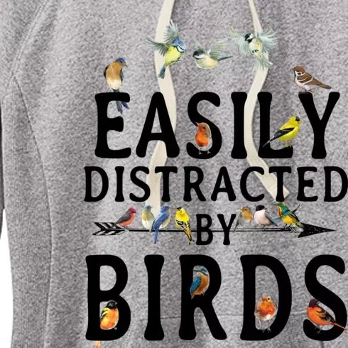 Easily Distracted By Birds Bird Lover Women's Fleece Hoodie