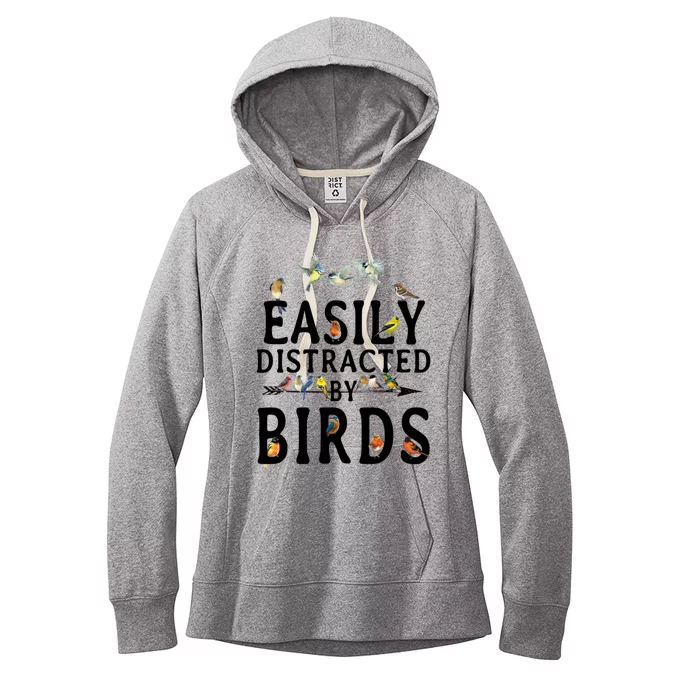 Easily Distracted By Birds Bird Lover Women's Fleece Hoodie