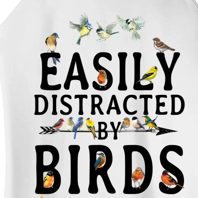 Easily Distracted By Birds Bird Lover Women’s Perfect Tri Rocker Tank