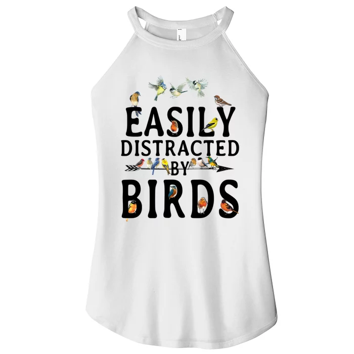 Easily Distracted By Birds Bird Lover Women’s Perfect Tri Rocker Tank