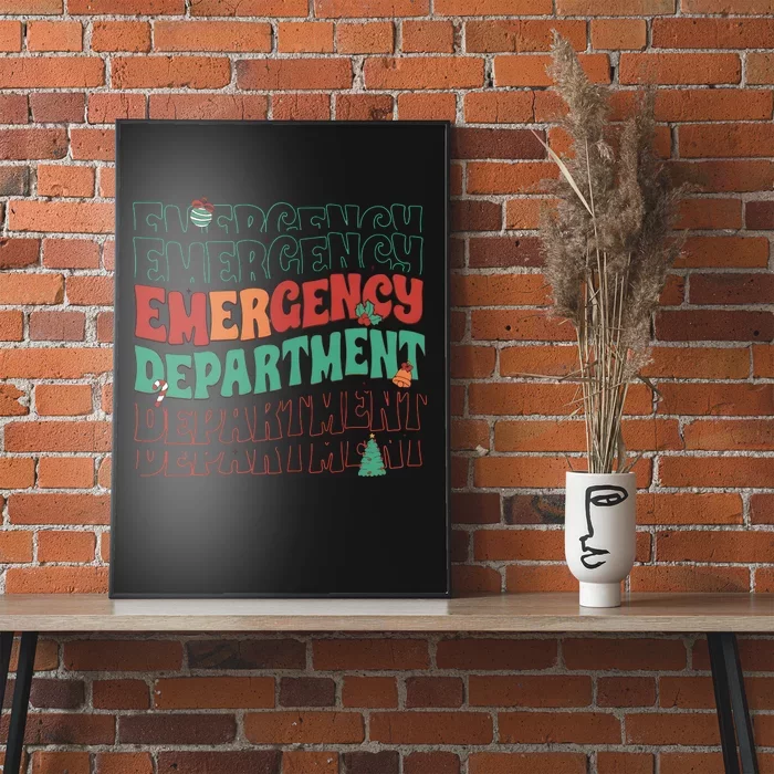 Emergency Department Christmas Nurse Holiday Poster