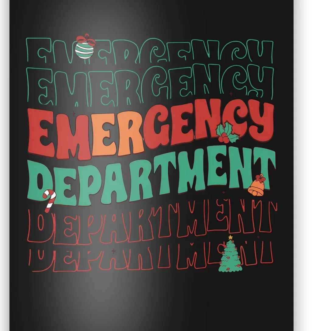 Emergency Department Christmas Nurse Holiday Poster