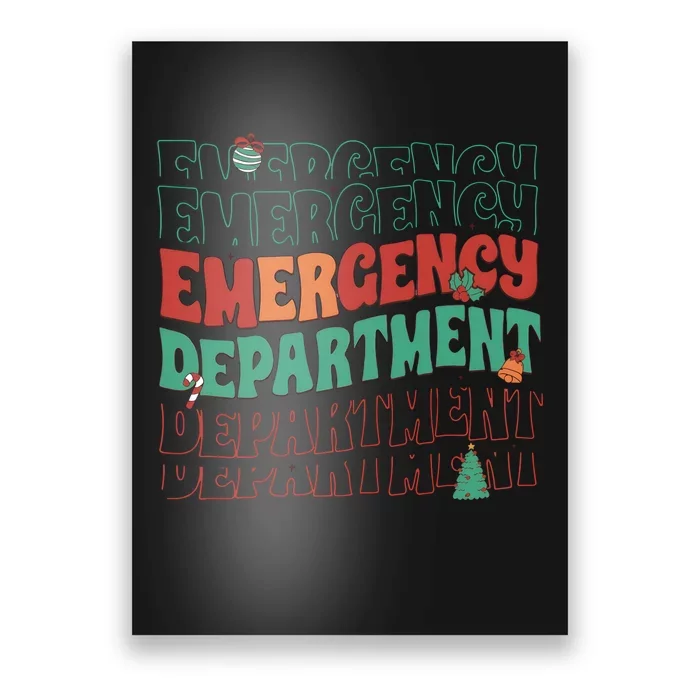 Emergency Department Christmas Nurse Holiday Poster