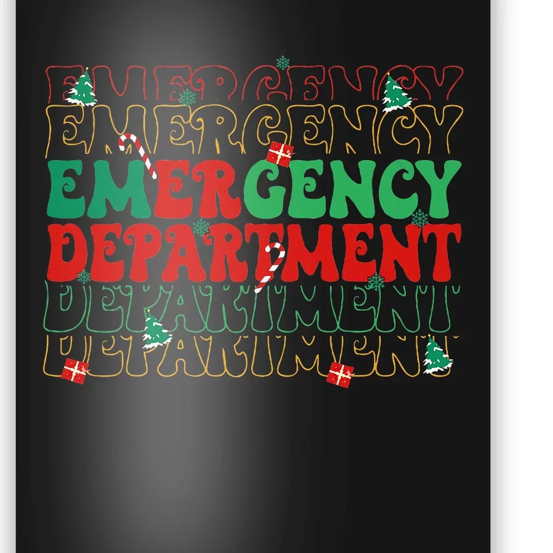 Emergency Department Christmas ED Er Nurse Crew Poster