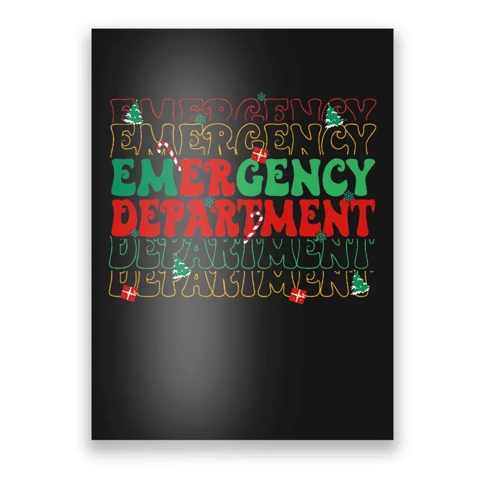 Emergency Department Christmas ED Er Nurse Crew Poster